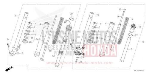 FOURCHETTE AVANT (2) CRF1100A4S de 2025
